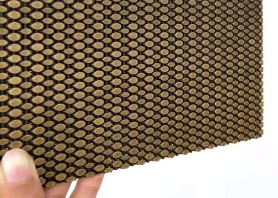 SS304 Architectural Woven Wire Mesh Antique Brass Decorative Nets For Cladding