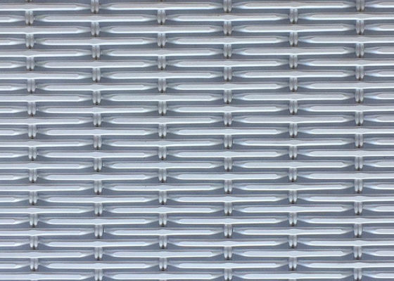 Aluminum Crimped 3.3mm Decorative Woven Wire Mesh Anodizing