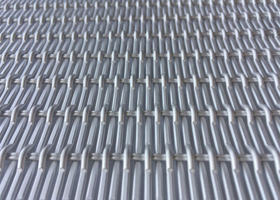 Aluminum Crimped 3.3mm Decorative Woven Wire Mesh Anodizing