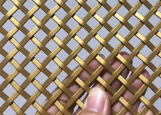 Stainless Steel 3mm Balcony Architectural Wire Mesh Gold Color Panels