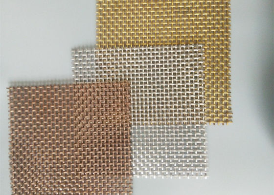 Woven Metal Panels 3.2mm Stainless Steel Crimped Mesh For Cabinet Doors