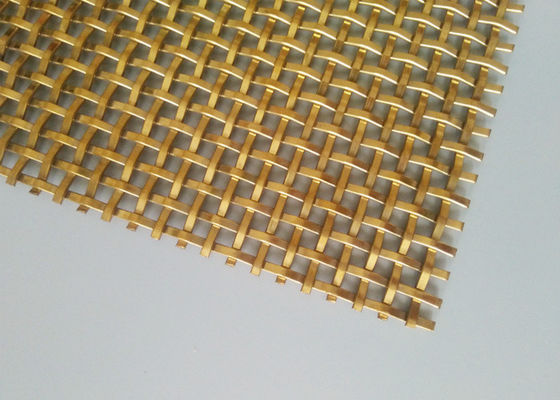 Woven Metal Panels 3.2mm Stainless Steel Crimped Mesh For Cabinet Doors