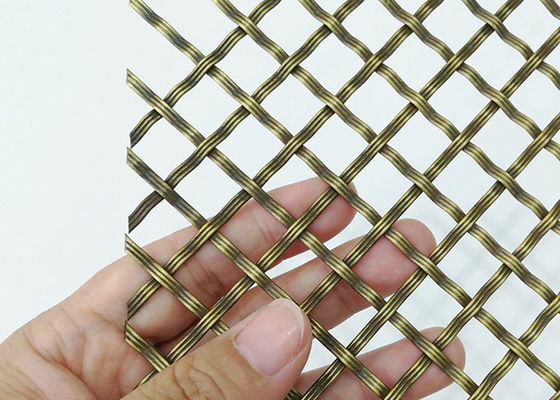 Antique 2mm Decorative Woven Wire Mesh Brass Stainless Steel Cabinets