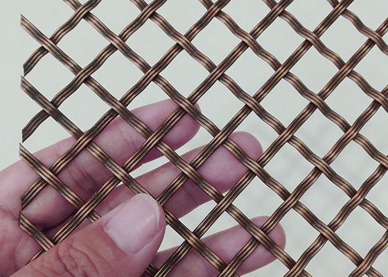 Antique 2mm Decorative Woven Wire Mesh Brass Stainless Steel Cabinets