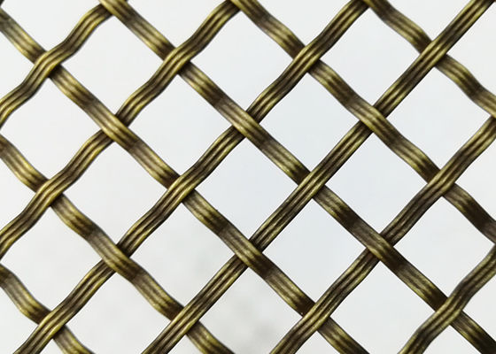 Antique 2mm Decorative Woven Wire Mesh Brass Stainless Steel Cabinets