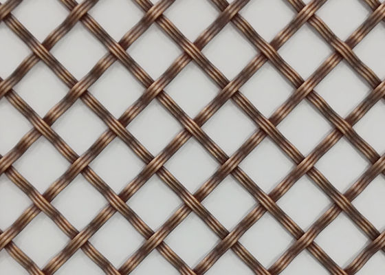 Antique 2mm Decorative Woven Wire Mesh Brass Stainless Steel Cabinets