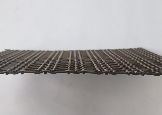 Bronzed Color 3.6mm Stainless Steel Crimped Wire Mesh Decorative Woven