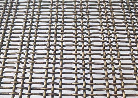 Bronzed Color 3.6mm Stainless Steel Crimped Wire Mesh Decorative Woven