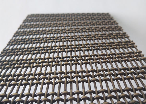Bronzed Color 3.6mm Stainless Steel Crimped Wire Mesh Decorative Woven