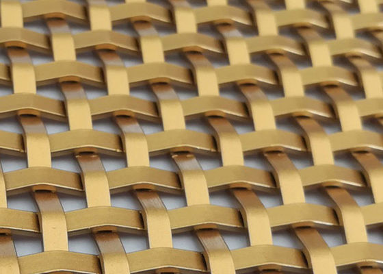 Stainless Steel 2.5mm Decorative Woven Wire Mesh Panels For Cabinet