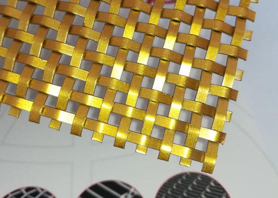 Stainless Steel 2.5mm Decorative Woven Wire Mesh Panels For Cabinet