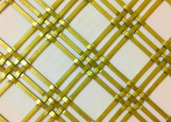 Flat Paint Decorative Woven Wire Mesh Stainless Steel 3.0m X 1.5m