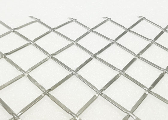 Interior 316l Stainless Steel Wire Mesh Crimps Woven Metal Building Facade using