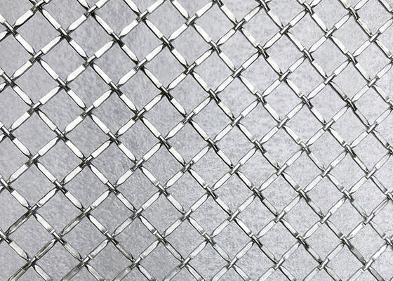 Metal Decoration Ss302 Lock Crimp Wire Mesh Alkali Resistance For Ceiling And Gate