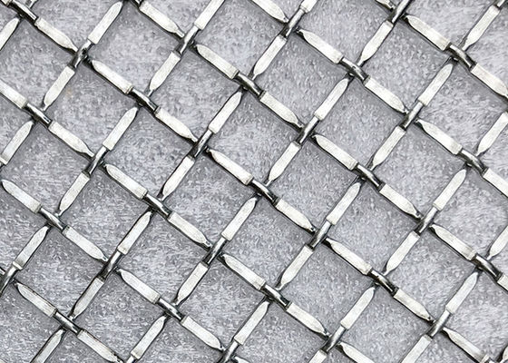 Metal Decoration Ss302 Lock Crimp Wire Mesh Alkali Resistance For Ceiling And Gate