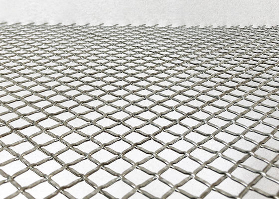 Metal Decoration Ss302 Lock Crimp Wire Mesh Alkali Resistance For Ceiling And Gate