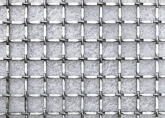 Metal Decoration Ss302 Lock Crimp Wire Mesh Alkali Resistance For Ceiling And Gate