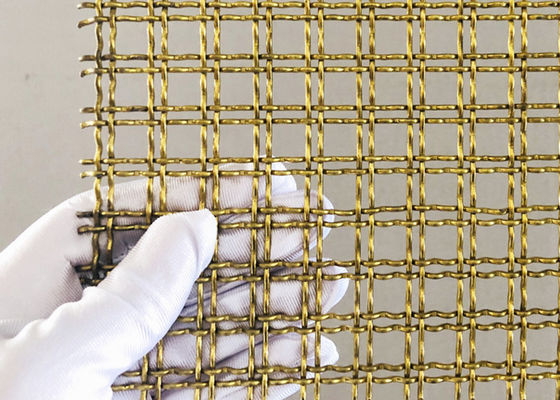 Brass Double Heat Resistance Lock Crimp Wire Mesh For Decorative Fence