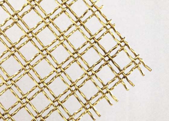 Brass Double Heat Resistance Lock Crimp Wire Mesh For Decorative Fence