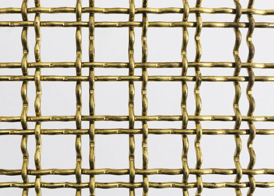 Brass Double Heat Resistance Lock Crimp Wire Mesh For Decorative Fence