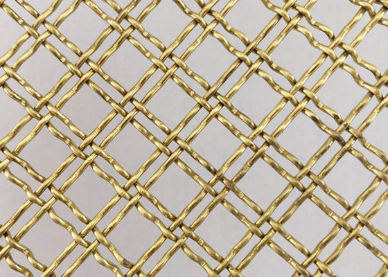 Brass Double Heat Resistance Lock Crimp Wire Mesh For Decorative Fence