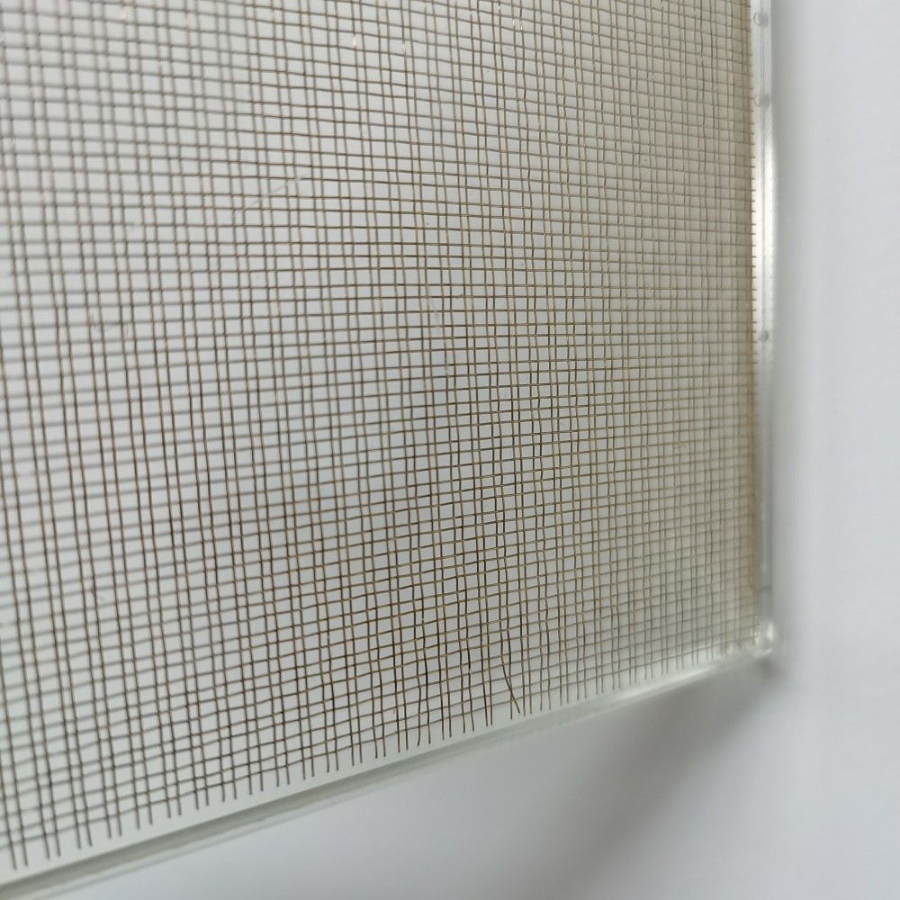 Transparent Stainless Steel Wire Mesh Laminated Glass High Tensile Strength