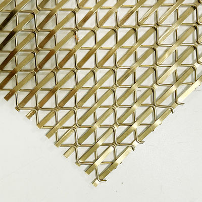8.75kgs/m2 Decorative Wire Mesh Grilles With 49% Opening Area In Stainless Steel