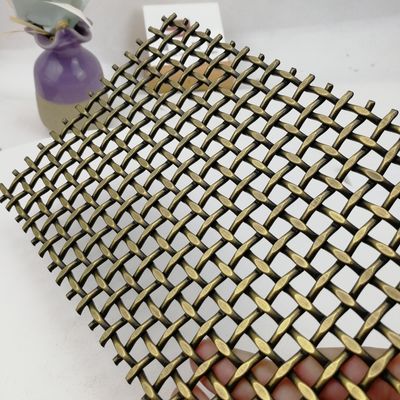 ISO9001 Certified Decorative Woven Wire Mesh Easy To Clean Design 10mm Flat Pitch
