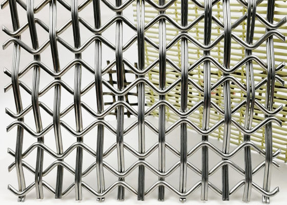 Springs Rods Connection Woven Mesh Technic Architectural Wire Mesh Irregular Design