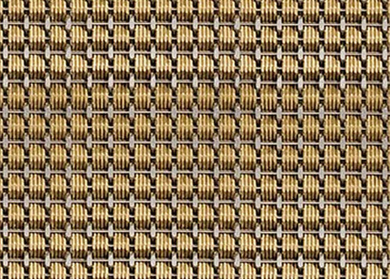 4.6mm Plain Woven Architectural Wire Mesh Panels Anti Bronze Fabric Cladding
