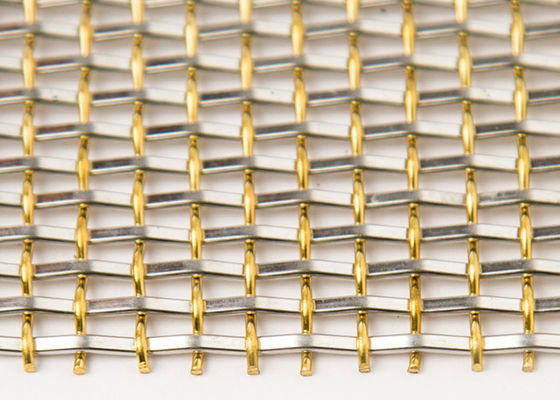 Partitions Woven Copper Stainless Steel Crimped Wire Mesh 4×8m For Furniture