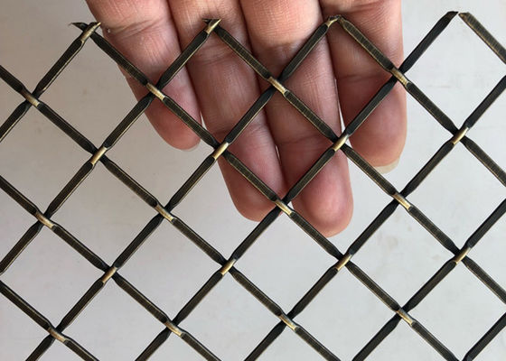 Eco Friendly 2-6mm Decorative Wire Grille Square Woven